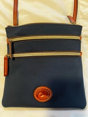 Dooney & Bourke Nylon North South Triple Zip Crossbody – Navy